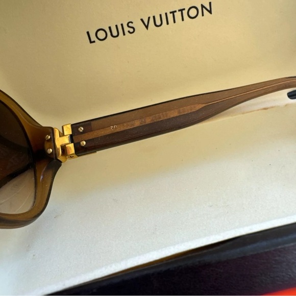 LOUIS VUITTON Sunglasses Z0283E Gold Gradation Brown Glitter Ladies - Picture 5 of 6